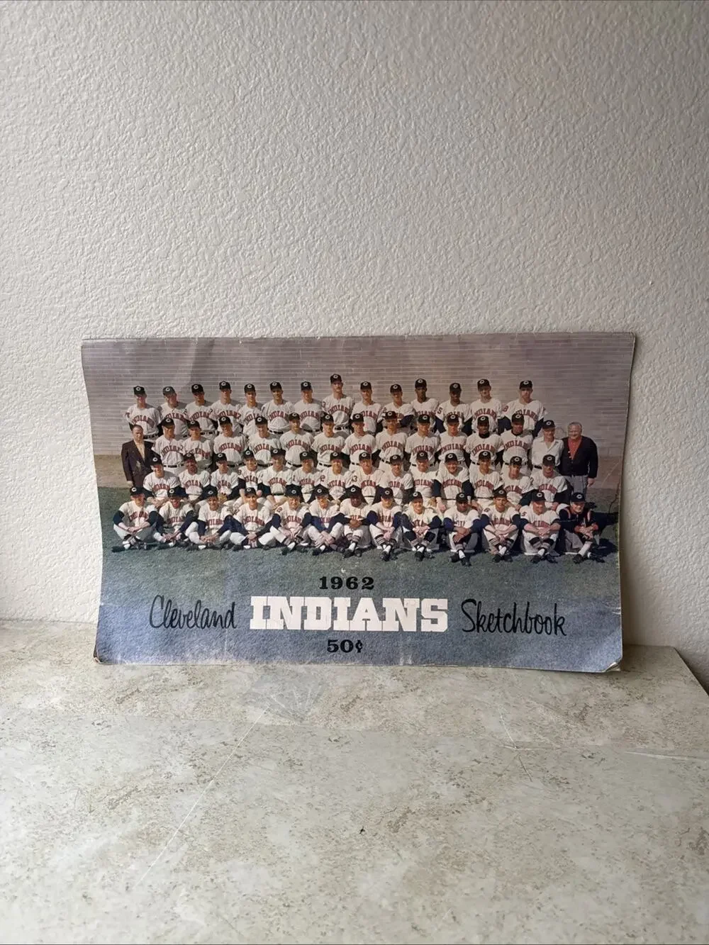 1962 Cleveland Indians baseball Sketchbook large size 21 1/2